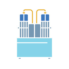 Electrolyzer color flat icon. Sign for web page, mobile app,