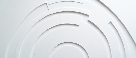 Obraz premium Abstract White Circular Design: Minimalist Geometric Pattern Texture