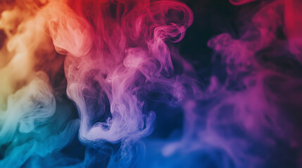 Fototapeta premium smoke swirls gracefully twisting and merging against a dark background 