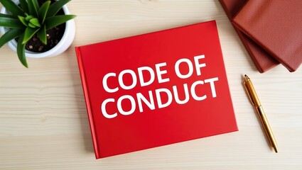 View from above of a notebook featuring the term Conduct.