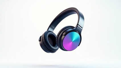 Naklejka premium Wireless surround sound headphones displayed on a white background.