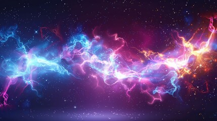 Fototapeta premium Cosmic Nebula: A Symphony of Light and Color