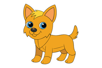 A Cute Dog vector art in illustration on a white background
