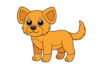 A Cute Dog vector art in illustration on a white background
