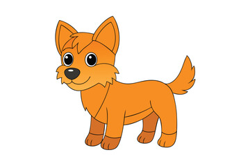 Obraz premium A Cute Dog vector art in illustration on a white background 