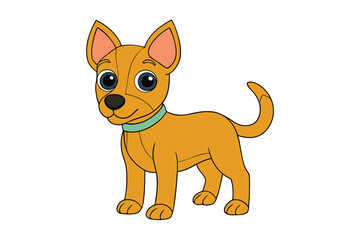 A Cute Dog vector art in illustration on a white background
