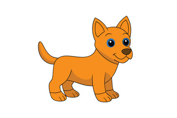 A Cute Dog vector art in illustration on a white background
