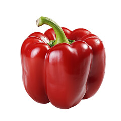 Bulgarian Red sweet pepper  agricultural vegetable crop healthy vitamin dietary food fresh juicy object isolated on a transparent background png
