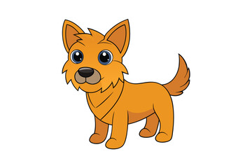 A Cute Dog vector art in illustration on a white background

