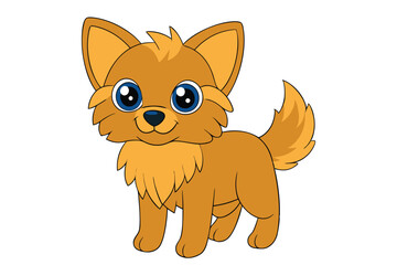 A Cute Dog vector art in illustration on a white background
