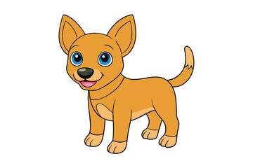 A Cute Dog vector art in illustration on a white background
