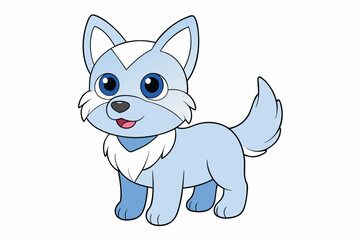 A Cute Dog vector art in illustration on a white background
