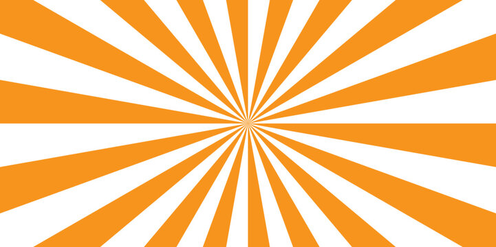 Abstract background with rays. Sun ray vector background radial sunrise or sunset light retro design. Abstract summer sunny. Vintage beam sunburst texture.	