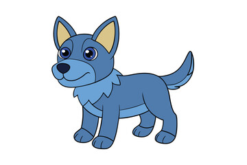 A Cute Dog vector art in illustration on a white background
