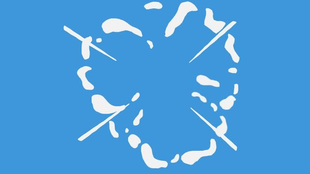 Quiz Time - Comic Style Text Animation with Blue Background
