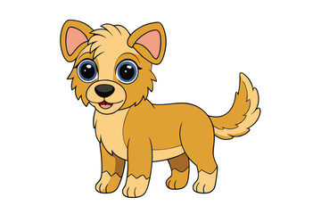 A Cute Dog vector art in illustration on a white background
