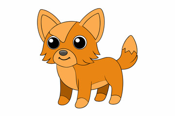 A Cute Dog vector art in illustration on a white background
