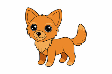 Cute Dog vector art in illustration on a white background