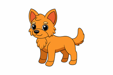 Cute Dog vector art in illustration on a white background