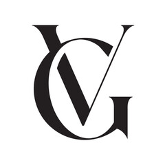 VG or GV Abstract Letters Logo Design Monogram. 標誌設計, ロゴデザイン, Diseño de logotipo