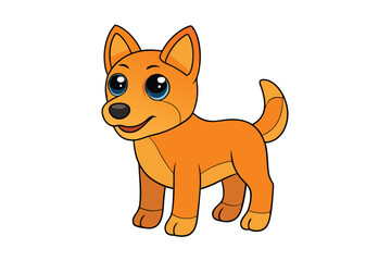 Cute Dog vector art in illustration on a white background