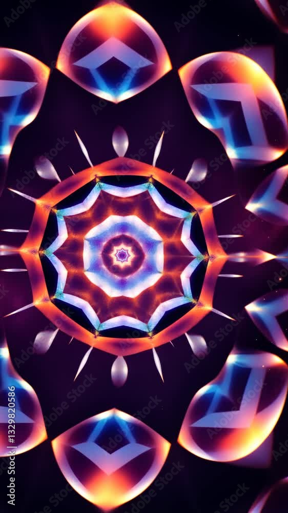 Aufkleber A colorful, abstract design with a star in the center. The design is made up of many different colors and shapes