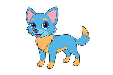 Cute Dog vector art in illustration on a white background