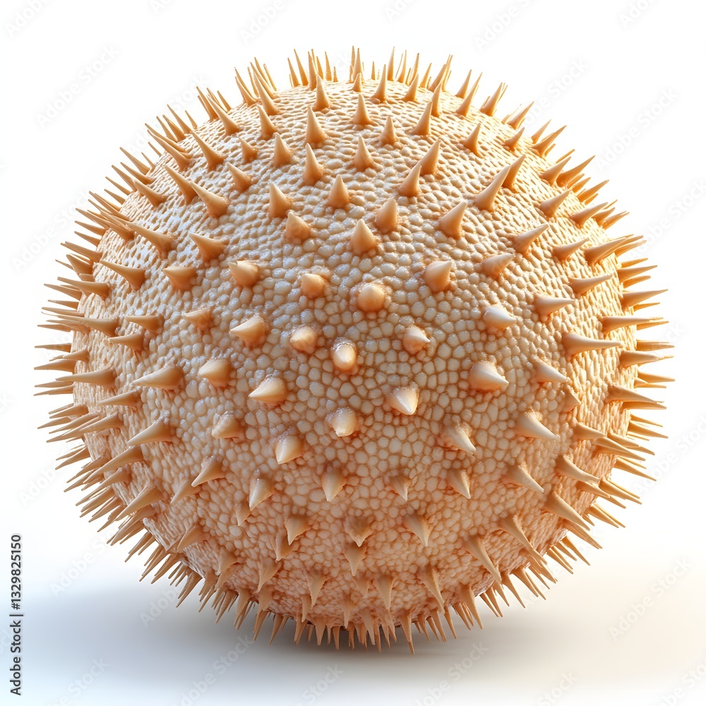 Poster A detailed 3D render of a pollen grain. The image shows its spiky surface and intricate structure. Sea Urchin Anemone showcasing intricate biological details