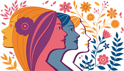 Accelerate action - International women's day concept poster. Women's day campaign theme - Isolated on transparent background AI, EPS, PNG, JPEG File.