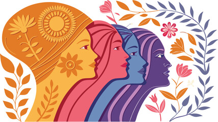 Accelerate action - International women's day concept poster. Women's day campaign theme - Isolated on transparent background AI, EPS, PNG, JPEG File.