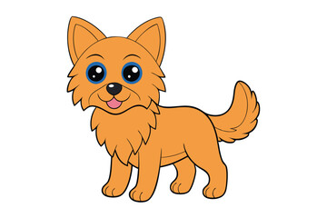 Cute Dog vector art in illustration on a white background