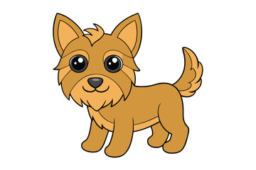 Cute Dog vector art in illustration on a white background