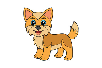 Cute Dog vector art in illustration on a white background