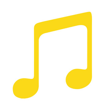 yellow music note icon illustration png