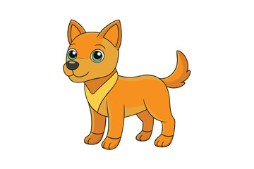 Cute Dog vector art in illustration on a white background