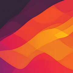 Abstract orange waves digital art background