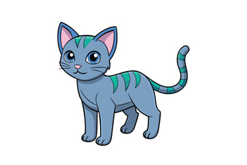 Cute cat vector art in illustration on a white background