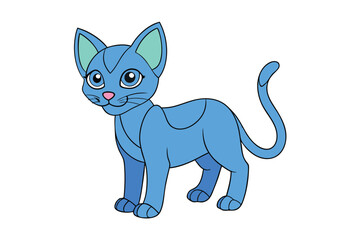 Cute cat vector art in illustration on a white background