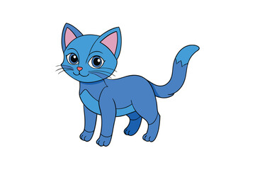 Cute cat vector art in illustration on a white background