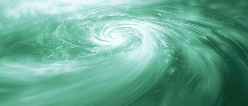Mint Green Galaxy, a mesmerizing design featuring minty green and jade spiral formations, glowing cores gently fading into a soft, grainy darkness, evoking a tranquil cosmic ambiance.