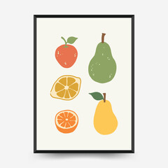 Abstract childlike summer vibe posters template. Modern trendy minimal style. Hand drawn Rounded design for wallpaper, wall decor, print, postcard, cover, template, banner.