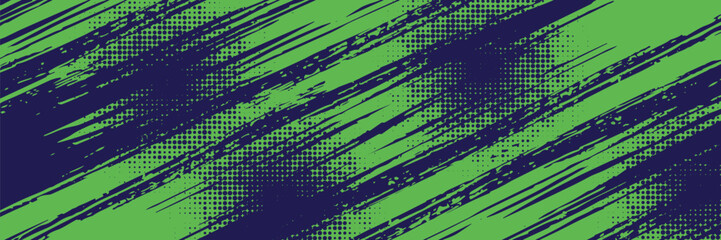 Dots halftone green and blue color pattern gradient grunge texture background.