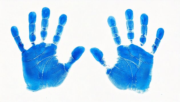 Generated image : empreintes de peinture de mains d'enfant 