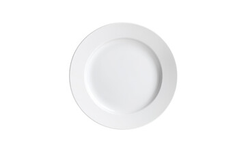 White plate with a round shape, isolated