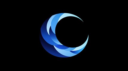 A playful letter "C" logo featuring a stylized shape resembling a crescent moon or wave.