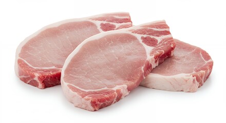 Fresh Pork Loin Chops Raw Ready for Cooking Preparation