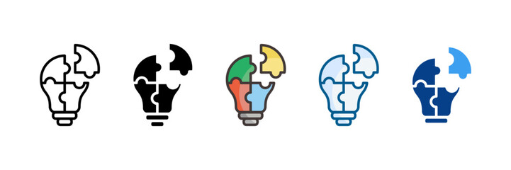 Problem Solving Icon Set Multiple Style Collection