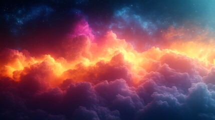 Abstract art featuring dynamic magical burst of vivid colors image