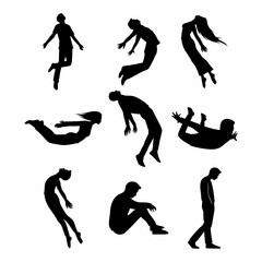 Flying human collections. Design image