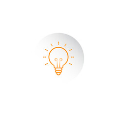 Light bulp lamp idea symbol icon on a checkerboard transparent background